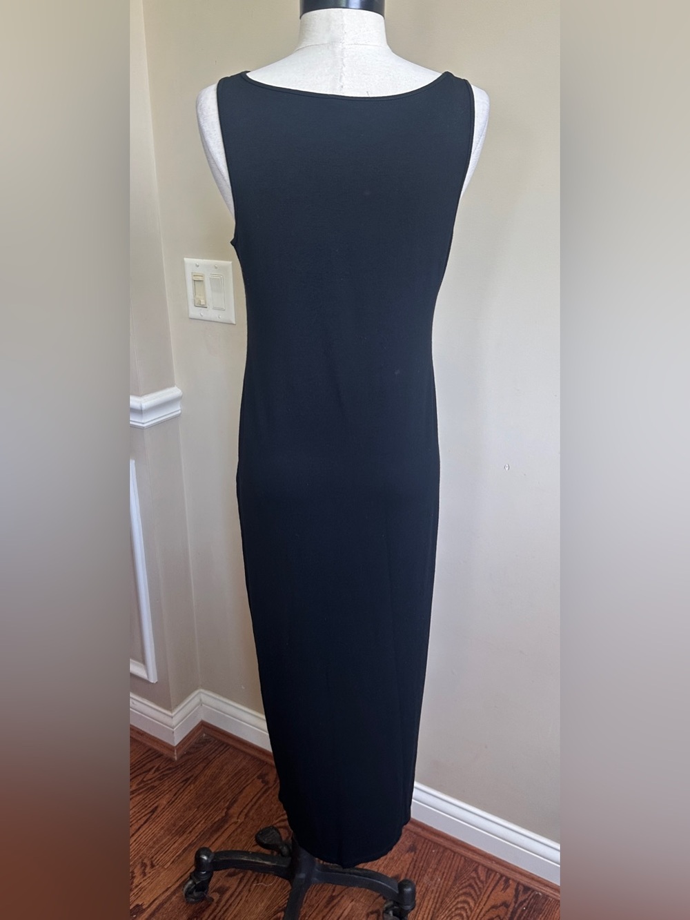 Eileen‎ Fisher Black Sleeveless Maxi Tank Dress, Size Small - Picture 3 of 6